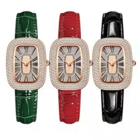 Leather Stoned Watch